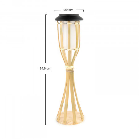 Pack 2 candeeiros de mesa LED solares para exterior Bambu 3000K 7hSevenOn Outdoor Iluminação solar 4