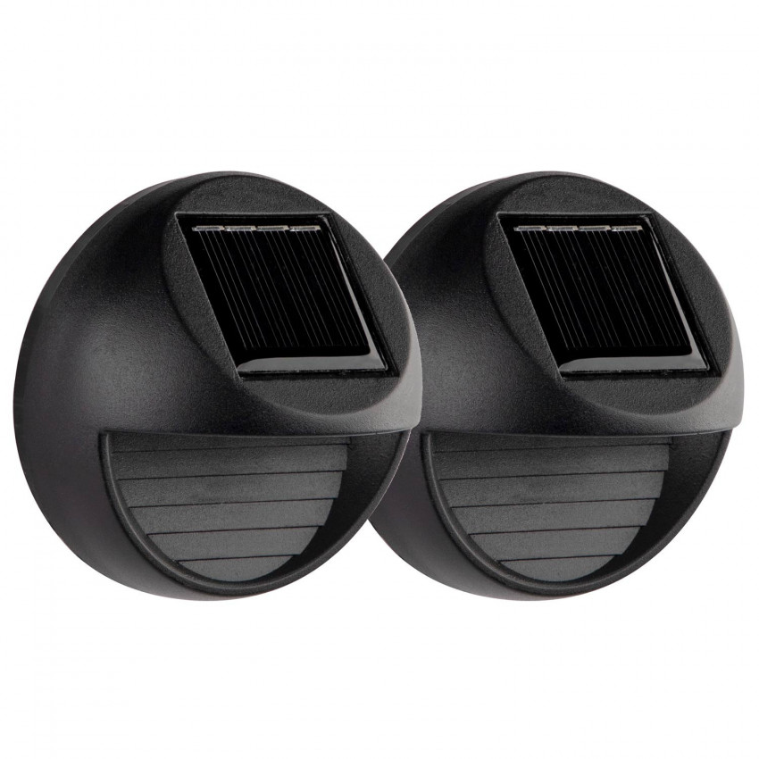 Pack 2 Apliques de Pared Solares LED Exterior Negro 3000K 7hSevenOn Outdoor Apliques de Exterior 1 Pack 2 Apliques de Pared Solares LED Exterior Negro 3000K 7hSevenOn Outdoor Apliques de Exterior 1