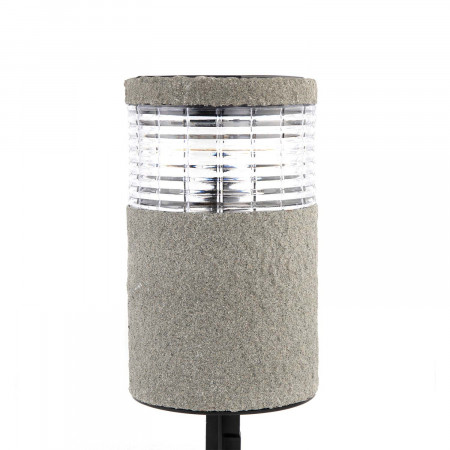 Baliza Solar LED Exterior Redonda Gris 6000K 7hSevenOn Outdoor Iluminación Solar 1