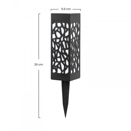 Pack 12 Balizas Solares LED Exterior Luz de Llama Negro 3000K 7hSevenOn Outdoor Iluminación Solar 5 Pack 12 Balizas Solares LED Exterior Luz de Llama Negro 3000K 7hSevenOn Outdoor Iluminación Solar 5