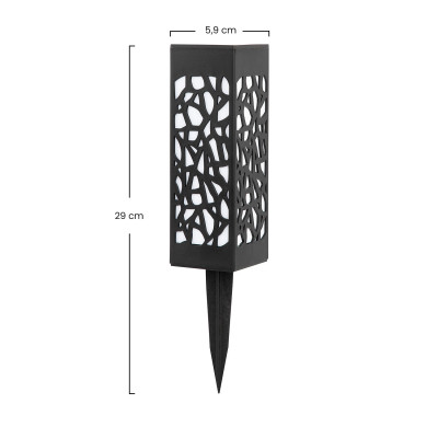 Pack 12 Balizas Solares LED Exterior Luz de Llama Negro 3000K 7hSevenOn Outdoor Iluminación Solar 5
