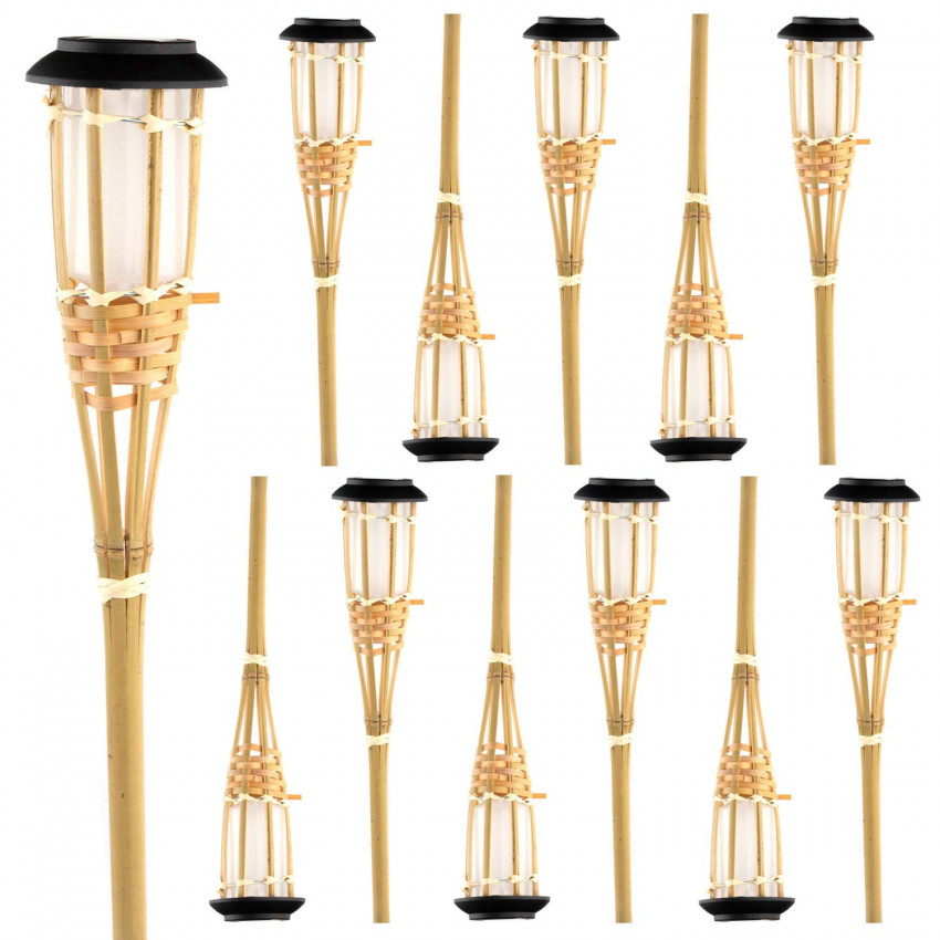 Pack 12 Antorchas Solares LED Exterior Bambú 3000K 7hSevenOn Outdoor Iluminación Solar 1 Pack 12 Antorchas Solares LED Exterior Bambú 3000K 7hSevenOn Outdoor Iluminación Solar 1