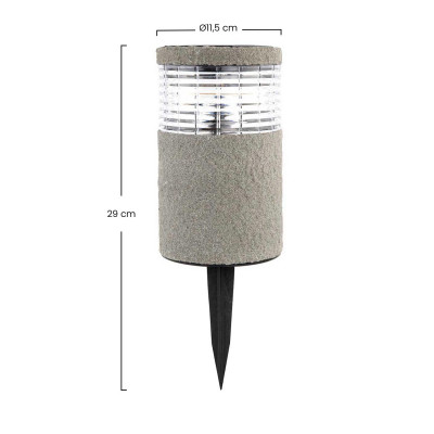 Pack 4 Balizas Solares LED Exterior Redondas Gris 6000K 7hSevenOn Outdoor Iluminación Solar 5