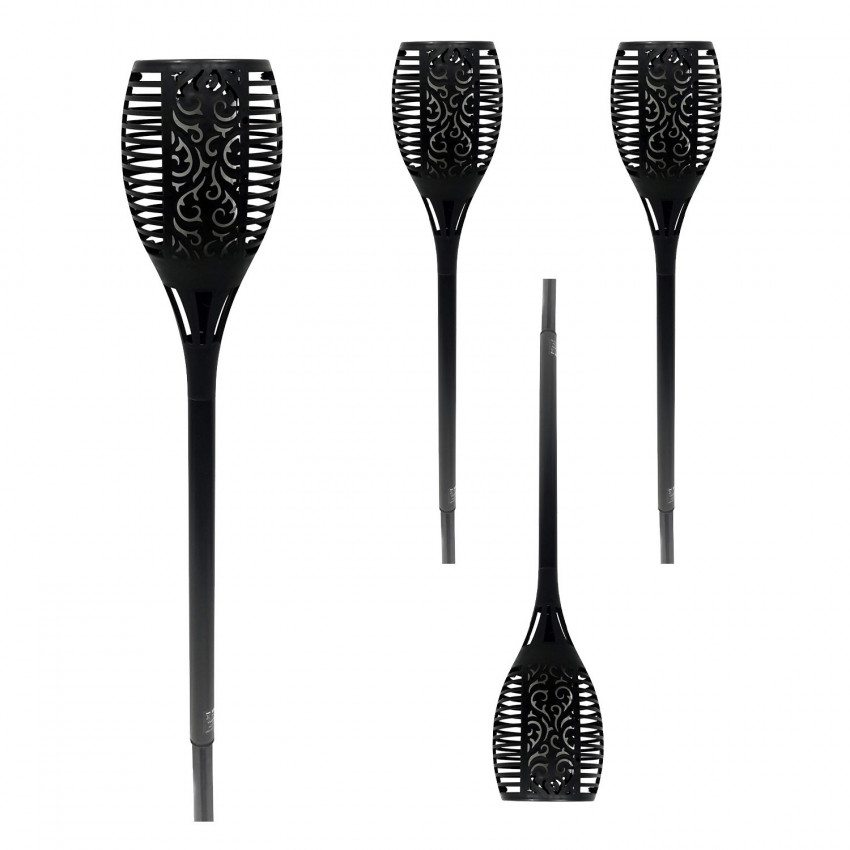 Pack 4 Antorchas Solares LED con Llamas Exterior Negro 3000K 7hSevenOn Outdoor Iluminación Solar 1 Pack 4 Antorchas Solares LED con Llamas Exterior Negro 3000K 7hSevenOn Outdoor Iluminación Solar 1