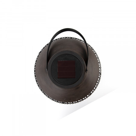 Farol Solar LED Exterior Redondo Marrón 3000K 7hSevenOn Outdoor Iluminación Solar 2