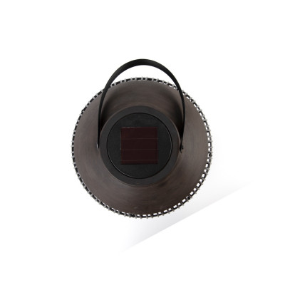 Farol Solar LED Exterior Redondo Marrón 3000K 7hSevenOn Outdoor Iluminación Solar 2