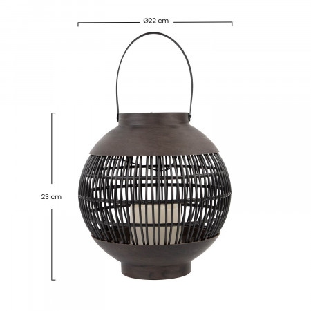Farol Solar LED Exterior Redondo Marrón 3000K 7hSevenOn Outdoor Iluminación Solar 3 Farol Solar LED Exterior Redondo Marrón 3000K 7hSevenOn Outdoor Iluminación Solar 3