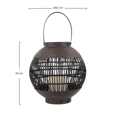 Farol Solar LED Exterior Redondo Marrón 3000K 7hSevenOn Outdoor Iluminación Solar 3
