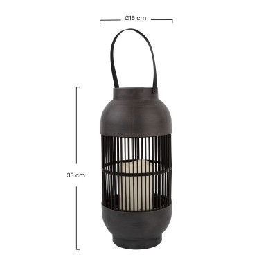 Farol Solar LED Exterior Tubular Marrón 3000K 7hSevenOn Outdoor Iluminación Solar 3
