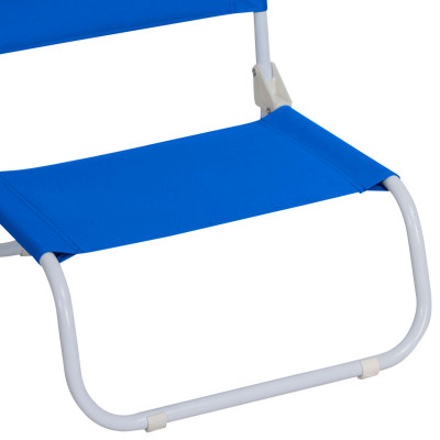 Silla Plegable Baja de Playa Azul 45x49,5x17,5cm 7house Mesas y Sillas Plegables 3