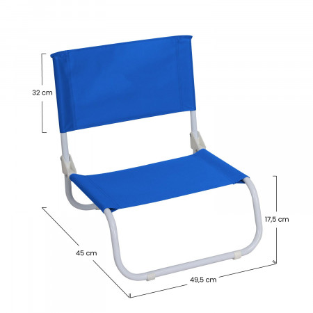 Silla Plegable Baja de Playa Azul 45x49,5x17,5cm 7house Mesas y Sillas Plegables 4 Silla Plegable Baja de Playa Azul 45x49,5x17,5cm 7house Mesas y Sillas Plegables 4