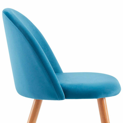 Pack 2 Sillas de Comedor Respaldo Bajo Terciopelo Fuchs 78x54,5x46cm Thinia Home Pack Sillas Comedor 19