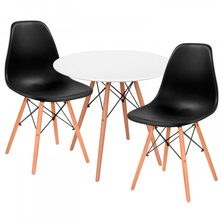 Conjunto Comedor Mesa Redonda Blanca y 2 Sillas Estilo Nórdico Astrid Thinia Home Conjuntos de Mesa y Sillas de Comedor 7 Conjunto Comedor Mesa Redonda Blanca y 2 Sillas Estilo Nórdico Astrid Thinia Home Conjuntos de Mesa y Sillas de Comedor 7