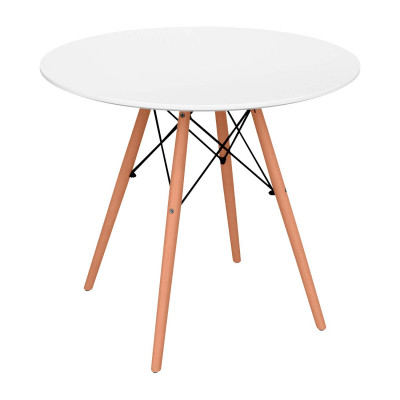 Conjunto Comedor Mesa Redonda Blanca y 2 Sillas Estilo Nórdico Astrid Thinia Home Conjuntos de Mesa y Sillas de Comedor 9