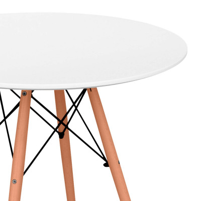 Conjunto Comedor Mesa Redonda Blanca y 2 Sillas Estilo Nórdico Astrid Thinia Home Conjuntos de Mesa y Sillas de Comedor 11