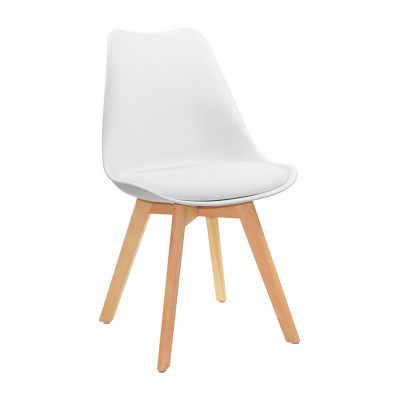 Conjunto Comedor Mesa Redonda Blanca y 2 Sillas Estilo Nórdico Valeska Blanco Thinia Home Conjuntos de Mesa y Sillas de Comedor 