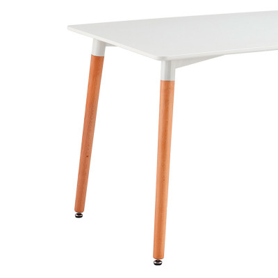 Conjunto de jantar Mesa de jantar retangular branca e 6 cadeiras Estilo nórdico Yves Branco Thinia Home Conjunto de mesa de jant