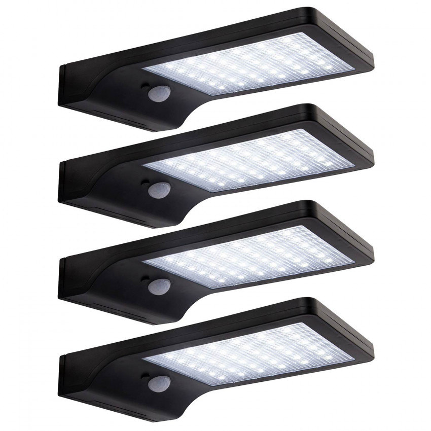 Pack 4 Apliques de Pared Solares LED Exterior con Sensor de Movimiento 3000K 7hSevenOn Outdoor Apliques de Exterior 1 Pack 4 Apliques de Pared Solares LED Exterior con Sensor de Movimiento 3000K 7hSevenOn Outdoor Apliques de Exterior 1