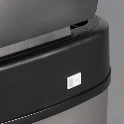 Papelera con Sensor 9L Acero/Negro Dayron Papeleras 5