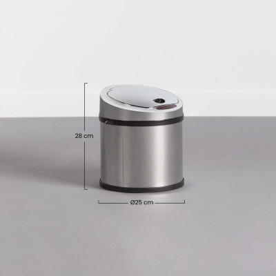 Papelera con Sensor 6L Redonda Acero Dayron Papeleras 6