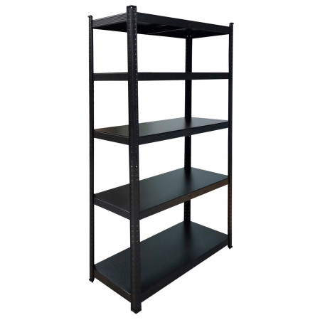 Estantería Modular Negra 5 Baldas Ajustables 180x90x40cm 875Kg 7house Estanterías 1