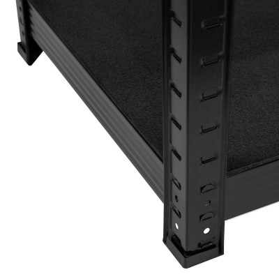 Estantería Modular Negra 5 Baldas Ajustables 180x90x40cm 875Kg 7house Estanterías 4