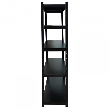 Pack 2 Estanterías Modulares Negras 5 Baldas Ajustables 180x90x40cm 875Kg 7house Estanterías 2