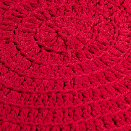 Puff Redondo Baris Rojo 49x30cm Thinia Home Taburetes 4 Puff Redondo Baris Rojo 49x30cm Thinia Home Taburetes 4
