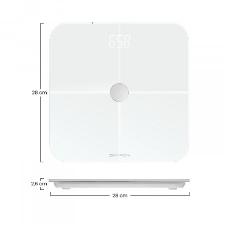 Báscula de Baño Inteligente Bluetooth con APP hasta 8 Perfiles Health Dayron Básculas de Baño 3 Báscula de Baño Inteligente Bluetooth con APP hasta 8 Perfiles Health Dayron Básculas de Baño 3