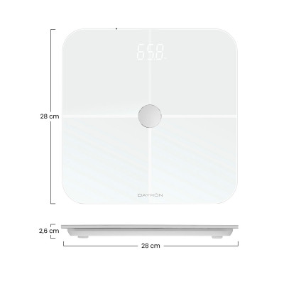 Báscula de Baño Inteligente Bluetooth con APP hasta 8 Perfiles Health Dayron Básculas de Baño 3