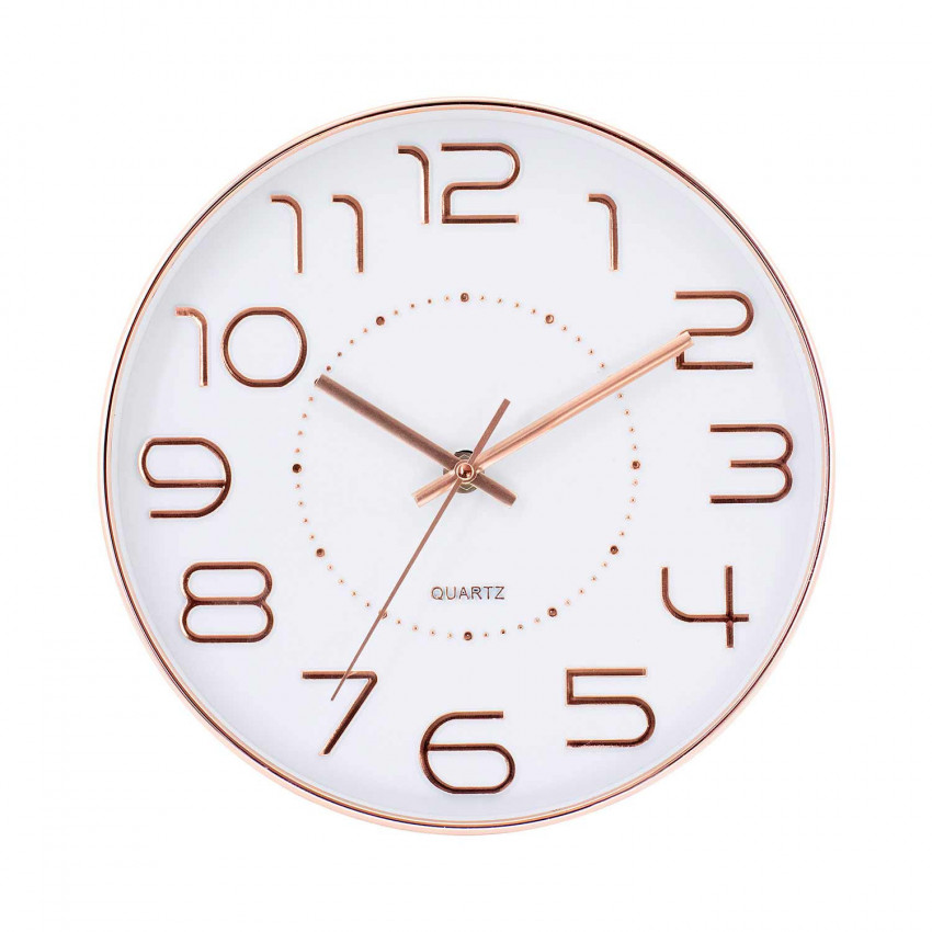 Reloj de Pared Original en Oro Rosa con Esfera Blanca Ø25 cm Thinia Home Relojes de Pared 1 Reloj de Pared Original en Oro Rosa con Esfera Blanca Ø25 cm Thinia Home Relojes de Pared 1