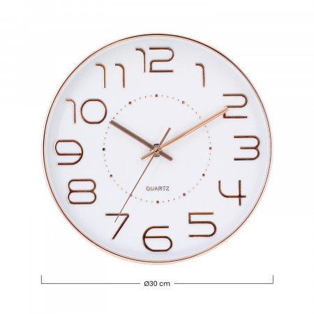 Reloj de Pared Original en Oro Rosa con Esfera Blanca Ø25 cm Thinia Home Relojes de Pared 6 Reloj de Pared Original en Oro Rosa con Esfera Blanca Ø25 cm Thinia Home Relojes de Pared 6