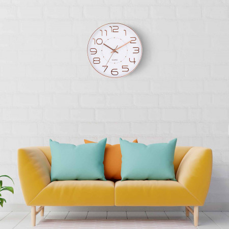 Reloj de Pared Original en Oro Rosa con Esfera Blanca Ø25 cm Thinia Home Relojes de Pared 7 Reloj de Pared Original en Oro Rosa con Esfera Blanca Ø25 cm Thinia Home Relojes de Pared 7