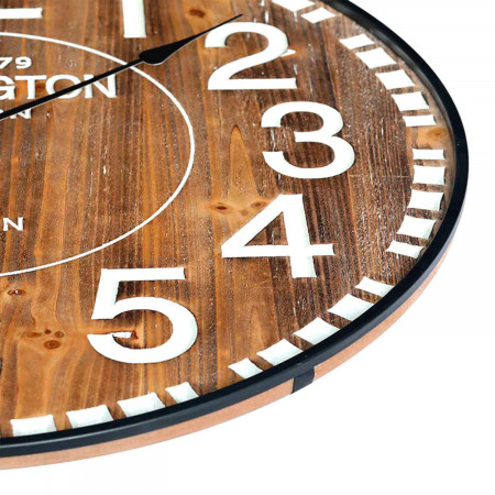 Reloj de Pared Vintage Madera Oscura Ø60cm Thinia Home Relojes de Pared 3 Reloj de Pared Vintage Madera Oscura Ø60cm Thinia Home Relojes de Pared 3