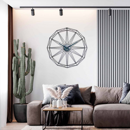 Reloj de Pared Moderno Negro Ø60cm Thinia Home Relojes de Pared 5 Reloj de Pared Moderno Negro Ø60cm Thinia Home Relojes de Pared 5