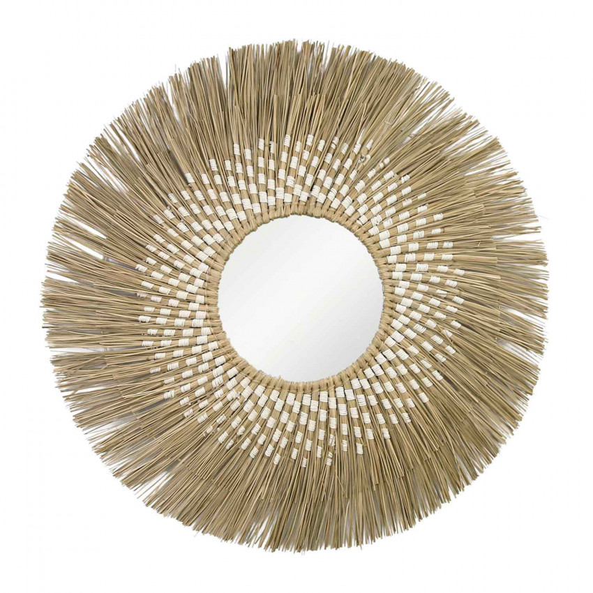 Espejo de Pared en Algas Marinas Redondo Glare Natural Ø90cm Thinia Home Espejos de Pared 1 Espejo de Pared en Algas Marinas Redondo Glare Natural Ø90cm Thinia Home Espejos de Pared 1