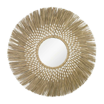 Espejo de Pared en Algas Marinas Redondo Glare Natural Ø90cm Thinia Home Espejos de Pared 1