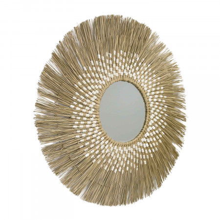 Espejo de Pared en Algas Marinas Redondo Glare Natural Ø90cm Thinia Home Espejos de Pared 2