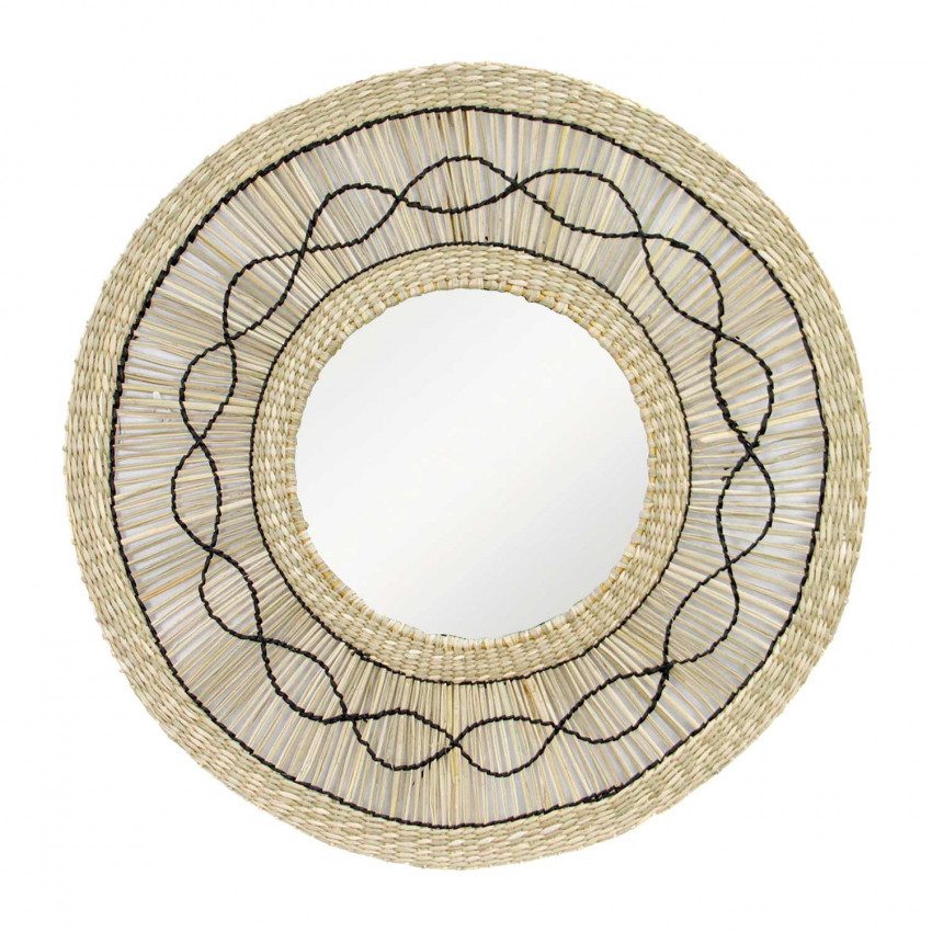 Espejo de Pared en Algas Marinas Redondo Bask Natural Ø55cm Thinia Home Espejos de Pared 1 Espejo de Pared en Algas Marinas Redondo Bask Natural Ø55cm Thinia Home Espejos de Pared 1