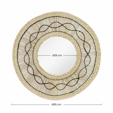 Espejo de Pared en Algas Marinas Redondo Bask Natural Ø55cm Thinia Home Espejos de Pared 5 Espejo de Pared en Algas Marinas Redondo Bask Natural Ø55cm Thinia Home Espejos de Pared 5