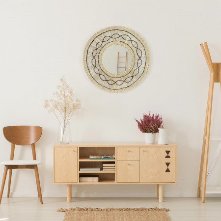 Espelho de parede de algas redondo Bask Natural Ø55cm Thinia Home Espelhos de parede 6