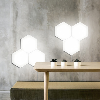 Painel LED Puzzle Hexagonal Linkable LED Panel Base 3,5W 200lm 16x18,5cm 4000K 7hSevenOn Deco LED Displays and Strips 4