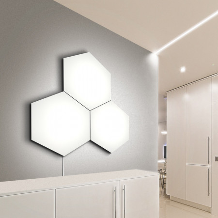 Panel LED Puzzle Enlazable Hexagonal Base 10W 32x37cm 4000K 7hSevenOn Deco Pantallas y Regletas LED 4