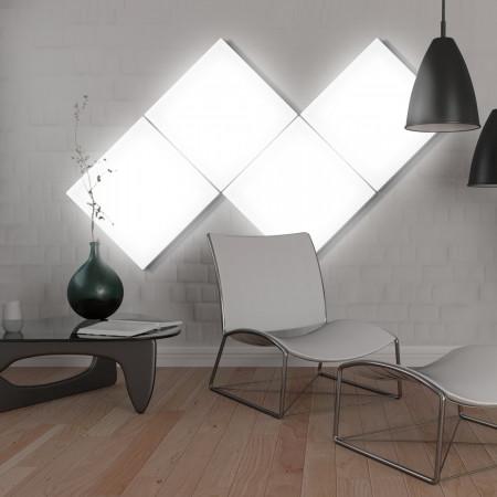 Panel LED Puzzle Enlazable Cuadrado Base 10W 800lm 30x30cm 4000K 7hSevenOn Deco Pantallas y Regletas LED 4