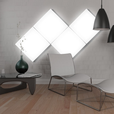 Panel LED Puzzle Enlazable Cuadrado Base 10W 800lm 30x30cm 4000K 7hSevenOn Deco Pantallas y Regletas LED 4