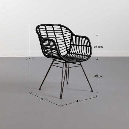 Silla Ratán Kailua 56x64x81cm Thinia Home Sillas Mimbre Comedor 14