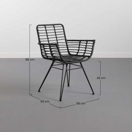 Silla Ratán Honolulu 60x58x88cm Thinia Home Mobiliario 14