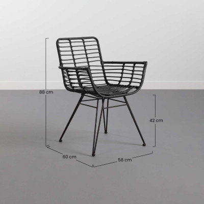 Silla Ratán Honolulu 60x58x88cm Thinia Home Mobiliario 14