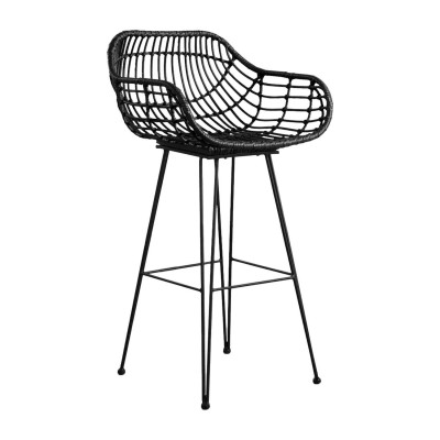 Banco de vime Kapolei 49x58x104cm Thinia Home Bancos 9