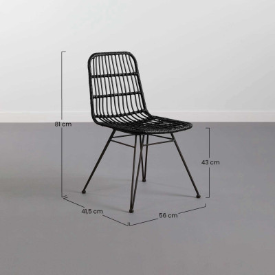 Silla Ratán Hawi 41,5x56x81cm Thinia Home Sillas Mimbre Comedor 14